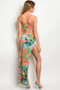 Peach Floral Tropical Print Maxi Skirt Set