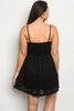 Black Lace Overlay Plus Size Babydoll Dress