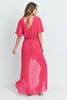 Fuschia Pink Romper Maxi Dress
