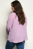 lilac purple long sleeve plus size blouse 