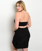 Women's Plus Size Black Bodycon Peek A Boo Dress