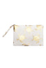 White Gold Foil Sea Turtle Tote Bag and Matching Pouch