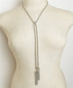 Double Drop Chain Tassel Necklace Goldplate or Silverplate