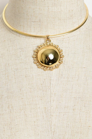Gold or Silver Plated Pearl Design Choker Necklace