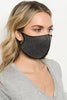 Black Rhinestone Reusable Face Mask