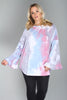 Pink and Blue Tie Dye Plus Size Top