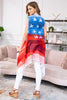 USA American Flag Open Front Cardigan Vest