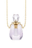 Purple Natural Stone Crystal Perfume Bottle Necklace