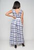 Blue and White Wide Leg Jumpsuit
