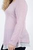 pink plus size tunic sweater 