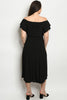 Black Cold Shoulder Plus Size Maxi Dress