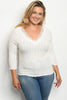 Ivory Lace Accent Sweater Top