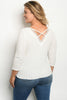 Ivory Lace Accent Sweater Top