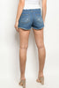 Distressed Denim Blue Jean Shorts
