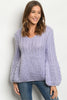 Lilac Purple Chunky Knit Sweater