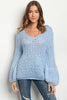 Soft Blue Chunky Knit Sweater