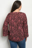 Mauve Pink Snakeskin Print Plus Size Tunic Top