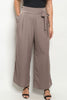 Mocha Brown Wide Leg Plus Size Pants