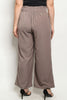 Mocha Brown Wide Leg Plus Size Pants