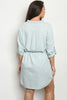Light Blue Chambray Denim Plus Size Dress