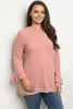 Mauve Pink Hooded Plus Size Sweater