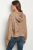 Taupe Brown Camouflage Hoodie Sweater