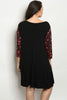 Black and Red Plus Size Tunic Dress