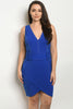 Royal Blue Vintage Inspired Belted Plus Size Dress