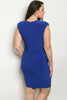 Royal Blue Stud Accent Plus Size Dress