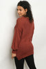 Brick Red Knit Long Sleeve Sweater
