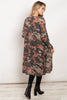 Camouflage Long Sleeve Open Front Cardigan