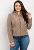 Taupe Quilted Plus Size Jacket