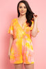 Pink and Yellow Neon Tie Dye Plus Size Romper