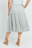 Sage Green Floral Plus Size Skirt