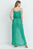 Green Sleeveless Romper Maxi Dress