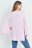 Pink Long Sleeve Tunic Top