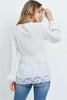 Ivory White Lace Accent Top