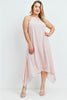 Peach Stripe Plus Size Maxi Dress