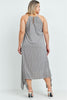 Gray Stripe Plus Size Maxi Dress