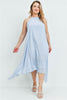 Blue Stripe Plus Size Maxi Dress