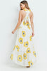 Ivory Floral High Low Maxi Dress