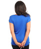 Womens Plus Size Royal Blue Ruffled Front Top