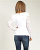 White Lace Long Sleeve Top