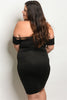 black corset bodycon plus size dress