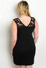 Black Bodycon Lace Accent Plus Size Dress