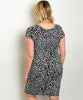 Women's Plus Size Black Leopard Print Bodycon Dress