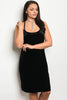 Black Velvet Bodycon Plus Size Dress with Lace Accents