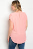 Women's Plus Size Blush Pink Top with Lace Accents