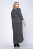 Charcoal Gray Plus Size Maxi Dress