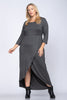 Charcoal Gray Plus Size Maxi Dress
